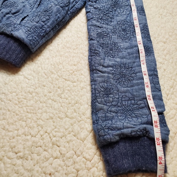 Anthropologie Lilka Floral Embroidered Denim Bomber Jacket Size S - Picture 9 of 14